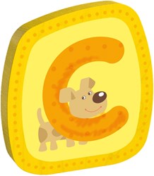 Haba lettera in legno C decorazione cameretta e apprendimento alfabeto