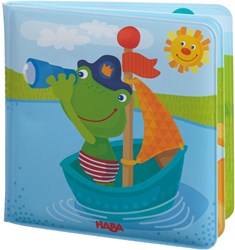 Haba libro da bagno Capitano Rana colorato giocattolo da bagno per bambini