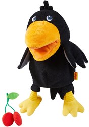 Haba marionetta a mano Corvo Theo peluche teatro burattini