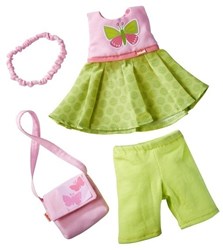 Haba abbigliamento bambola set Farfalla 30 cm con accessori