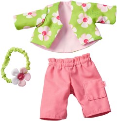 Haba set abiti per bambole magia dei fiori 30 cm - outfit colorato per bambole