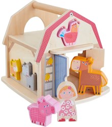 Scatola di selezione HABA in legno Farmyard - 7 pezzi