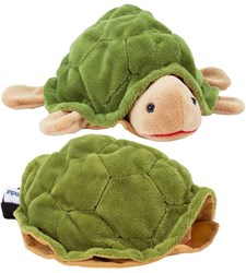 Marionetta tartaruga peluche teatro delle marionette Beleduc giocattolo bambini