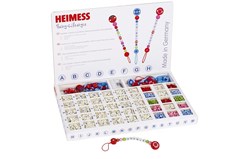 Heimess perline legno catenella ciuccio bambino sicuro colorato