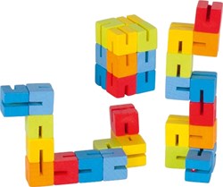 Goki puzzle cubo in legno - giocattolo educativo per bambini