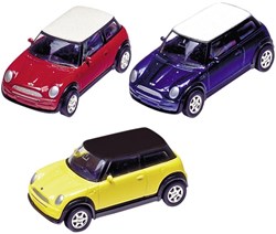 Goki Mini Cooper auto giocattolo in metallo modello 1:60 7 cm