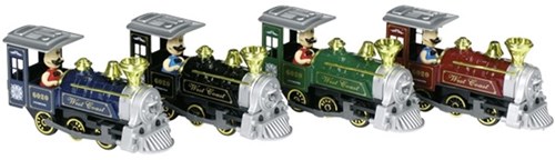 Goki locomotiva classica trenino giocattolo con luce e suono 15 cm