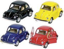Goki auto giocattolo Volkswagen Beetle 1967 die-cast con motore a retrocarica