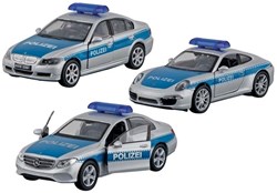 Goki auto della polizia in metallo giocattolo con motore a retrocarica 1:34-39