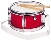 Goki tamburo in metallo rosso - strumento musicale giocattolo per bambini