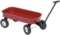 Goki carrello metallico rosso per bambini e adulti - bolderwagen resistente