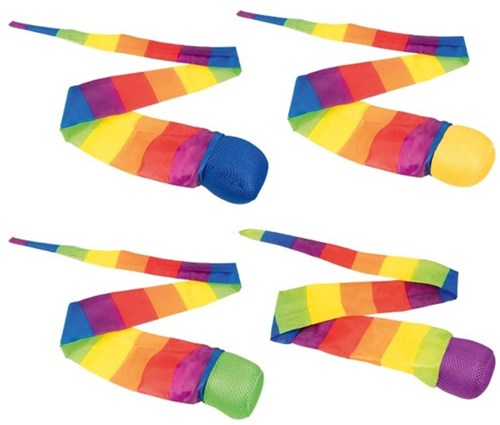 Goki Palla da lancio arcobaleno - giocattolo colorato da esterno per bambini