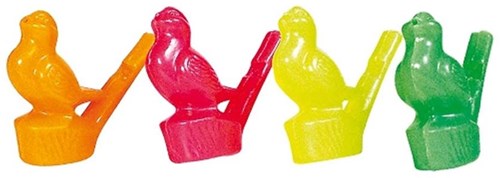 Goki fischietto d'acqua a forma di uccello - giocattolo colorato in plastica