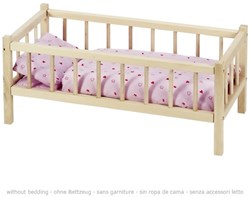 Goki letto per bambole letto giocattolo in legno per bambole fino a 50 cm