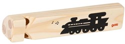 Goki fischietto treno legno giocattolo strumento musicale 3 suoni FSC