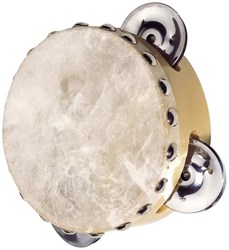 Goki tamburello strumento musicale in legno con 3 campanelli per bambini
