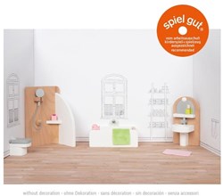 Goki mobili bagno casa delle bambole set in legno 10 pezzi