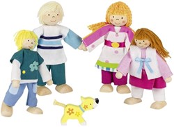 Goki famiglia di bambole casa delle bambole set bambole snodate multicolore