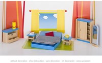 Goki casa delle bambole camera da letto set mobili legno accessori 14 pezzi
