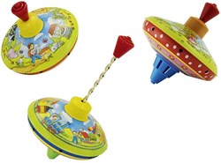 Goki trottola classica giocattolo in metallo per bambini piccoli