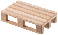 Goki pallet in legno mobile per bambole giocattolo - accessorio in legno resistente