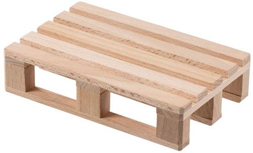 Goki pallet in legno mobile per bambole giocattolo - accessorio in legno resistente