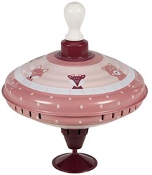 Goki trottola ronzante animali del bosco rosa - giocattolo trottola metallo