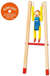 Goki giocattolo in legno con sbarra - Clown con cappello - figura da circo