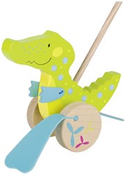Goki coccodrillo in legno da spingere Susibelle - giocattolo educativo