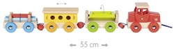 Goki treno in legno - treno merci giocattolo per bambini