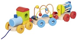 Goki trenino in legno giocattolo - set treno colorato per bambini