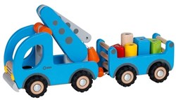 Goki camion rimorchio in legno veicolo giocattolo con magnete