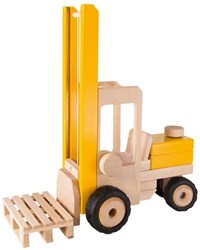 Goki carrello elevatore in legno giocattolo - veicolo da cantiere per bambini