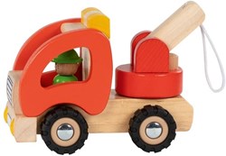 Goki carro attrezzi in legno giocattolo verde certificato FSC