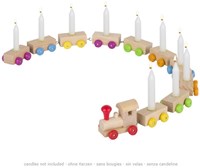 Goki trenino di compleanno in legno decorazione giocattolo 75cm lungo