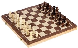 Goki scacchi dama legno magnetico 2in1 gioco da viaggio classico