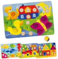 Goki gioco da tavolo - dado dei colori gioco famiglia legno 3+ educativo