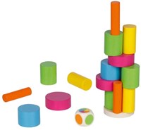Goki gioco di equilibrio in legno torre - gioco colorato, 27 pezzi
