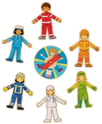 Goki puzzle in legno professioni - gioco educativo 38 pezzi