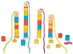 Goki gioco educativo Little Caterpillar - gioco di infilare colorato per bambini