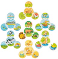 Goki puzzle animali in legno giocattolo educativo 28 pezzi