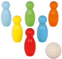 Goki gioco di birilli in legno - giocattolo colorato per bambini