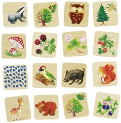 Goki gioco memory animali del bosco - gioco memo 32 carte cartone