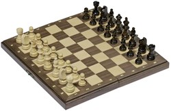 Goki scacchiera magnetica gioco da viaggio in legno con vano portaoggetti