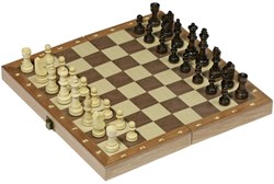 Goki set scacchi in legno - scacchiera gioco da viaggio FSC legno