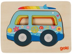 Goki puzzle - auto puzzle in legno per bambini