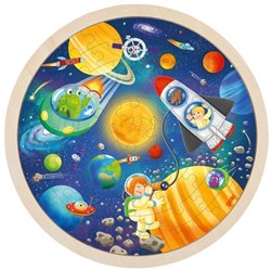 Goki puzzle in legno spazio rotondo 57 pezzi giocattolo educativo
