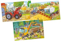 Goki puzzle in legno veicoli - set educativo di 3 pezzi