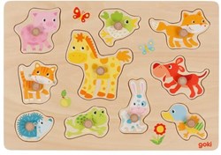Goki puzzle in legno animali cuccioli - giocattolo educativo