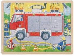 Goki puzzle in legno vigili del fuoco giocattolo educativo 60 pezzi